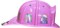 Jr. FIRE HELMET Pink firefighter Girls kids cheif halloween costume accessory